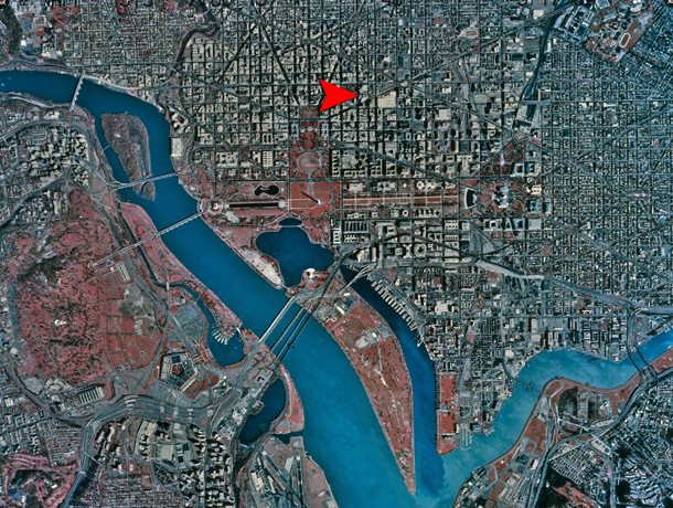 Aerial photo of Washington, D.C.