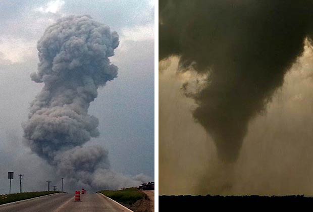 West explosion, Granbury tornado