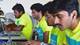 From left, Gowrishanker Sunder, Midhun Chinta, Nilesh Javar and Srinath Nadimpalli work on their Hackathon entry.